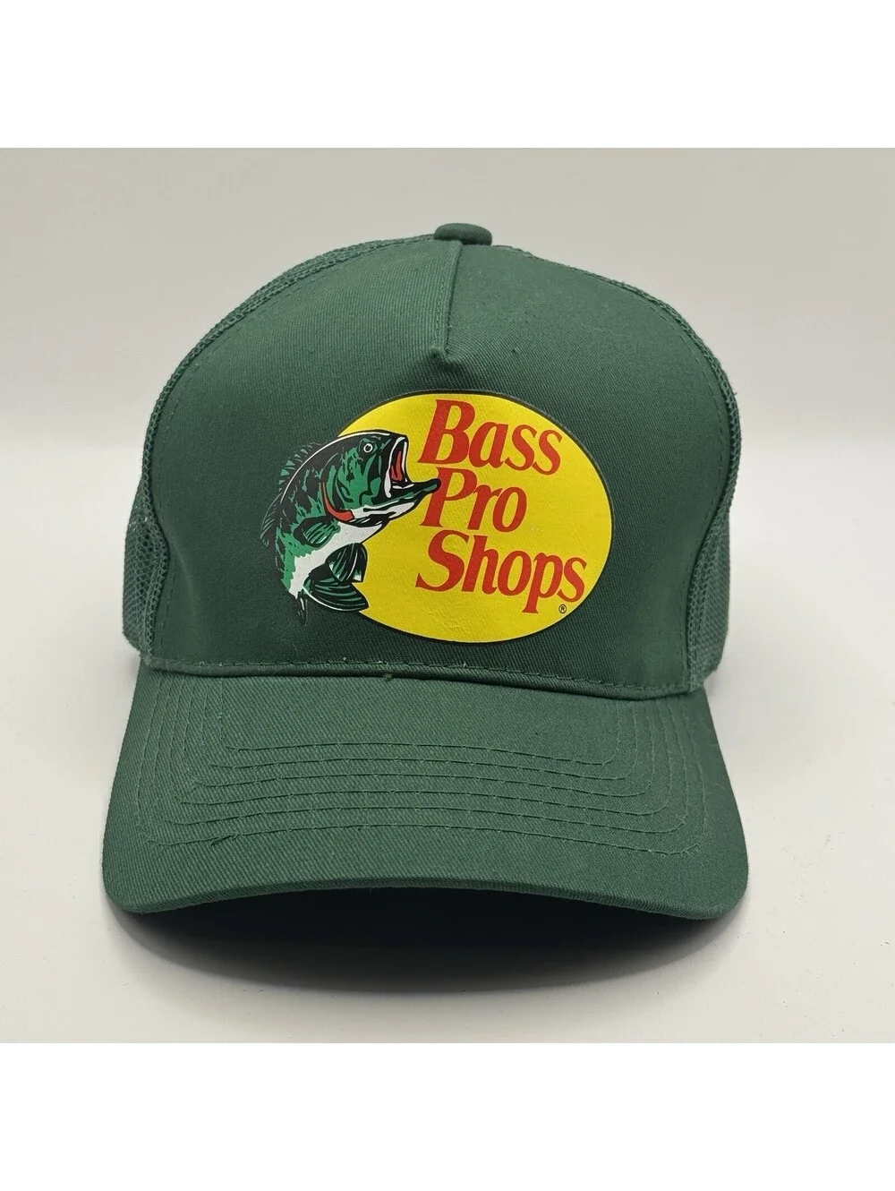 Bass Pro Shops Adjustable SnapBack Trucker Baseball Fishing Hat Mesh Authentic